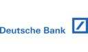 Deutsche Bank logo. Blue text and square icon.
